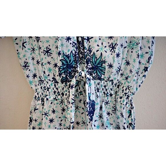 Poupette St Barth Women Sz XS Floral Kim 3/4 Sleeve Button Front Romper $275 - Picture 8 of 15